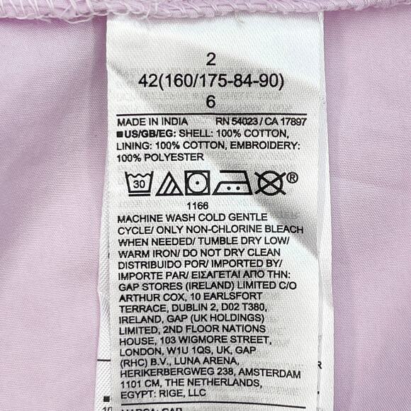 Gap One Shoulder Midi Dress Sz 2 New $98 Iris Purple Cotton Side Zip Eyelet Hem - Picture 9 of 12